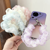 "Sheer Frills on Your Wrist" Double-Layer Organza Smartphone Wrist Strap