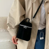 "Matte Retro" Square Shoulder Bag