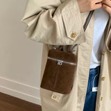 "Matte Retro" Square Shoulder Bag