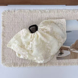 "A touch of lace for your silhouette" Embroidered lace ponytail clip