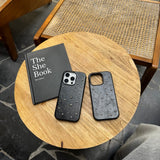 "Classic Luxe" PU Leather Pearl iPhone Case