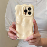 Niche Style Solid Color Wave Shell Phone Case for iPhone 16 Pro Max, Apple 17 New 14/15