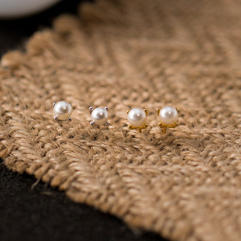 "Pure Flower" Pearl Ring Earrings