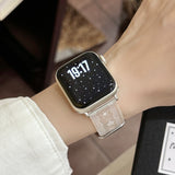 Transparent Yellow Silk Series TPU Strap for Apple Watch 11th Gen 10/9/8SE/Ultra