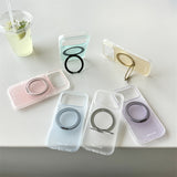 Matte Translucent Solid Color 360 Rotating Stand Case for iPhone 17 Pro Max, Apple 16, and 15 Pro, Women's Phone Case
