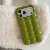 Niche Plated Monochrome Bubble Shell Case for iPhone 16/17 Pro Max/14/15 New Model