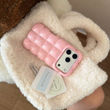 Niche Plated Monochrome Bubble Shell Case for iPhone 16/17 Pro Max/14/15 New Model