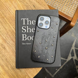 "Classic Luxe" PU Leather Pearl iPhone Case