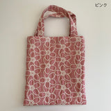 "Flower-style" all-over floral embroidered bag