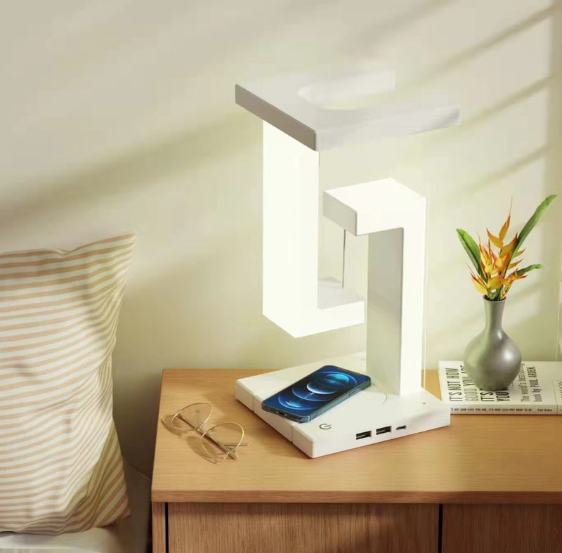"Floating Light" Anti-Gravity Desk Lamp with Wireless Charging