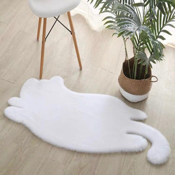 "Healing Silhouette" Cat-shaped Carpet