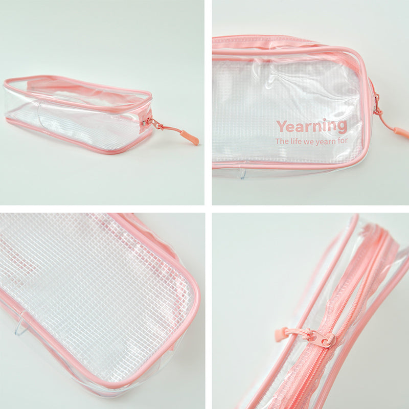 "Visible, attractive" clear pouch for storing your favorite goods