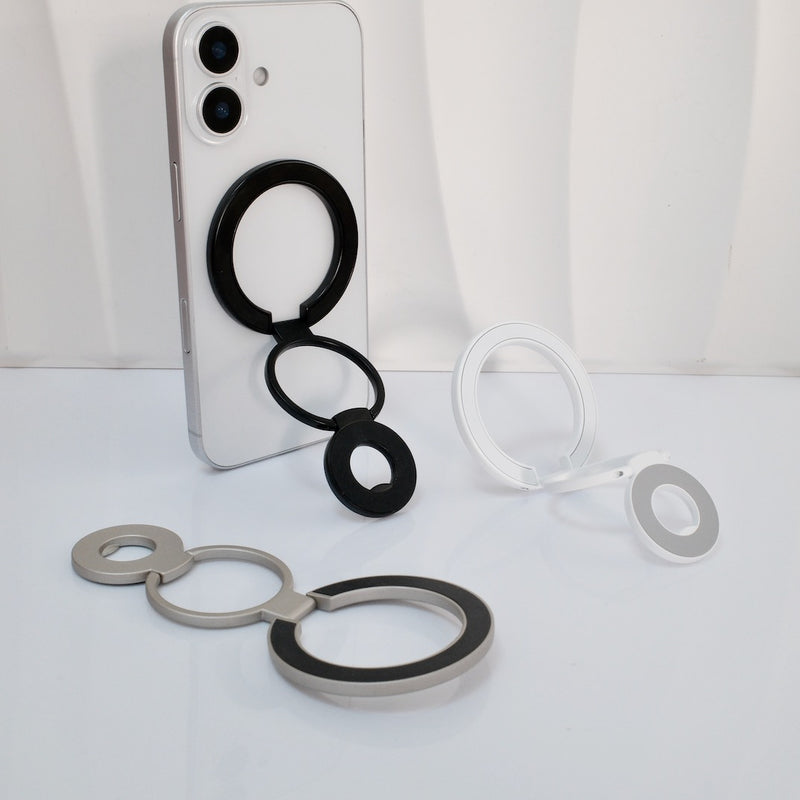 [MagSafe, 360° Rotation, Double-Sided Adsorption] Lightweight Alloy Double-Sided Magnetic Ring Stand