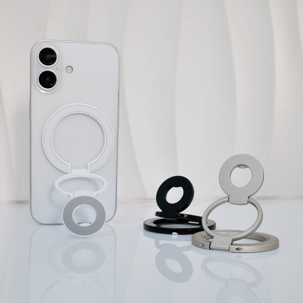 [MagSafe, 360° Rotation, Double-Sided Adsorption] Lightweight Alloy Double-Sided Magnetic Ring Stand