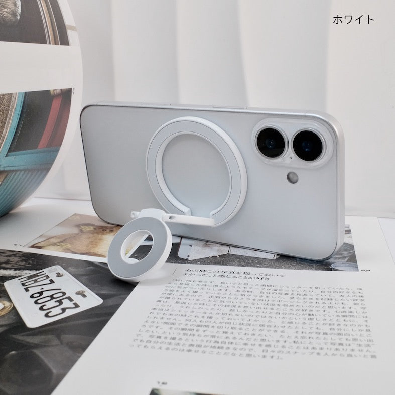 [MagSafe, 360° Rotation, Double-Sided Adsorption] Lightweight Alloy Double-Sided Magnetic Ring Stand