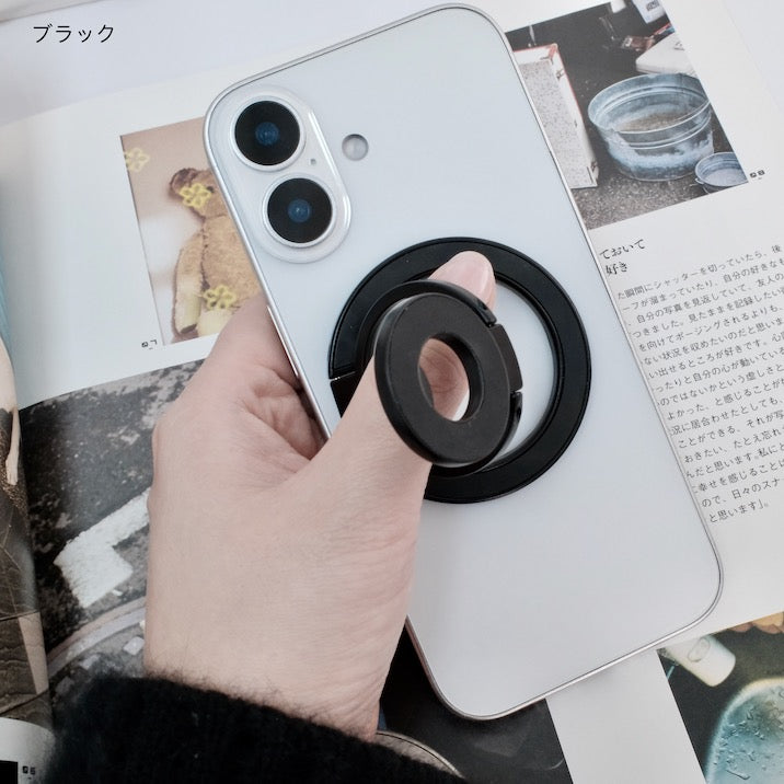 [MagSafe, 360° Rotation, Double-Sided Adsorption] Lightweight Alloy Double-Sided Magnetic Ring Stand