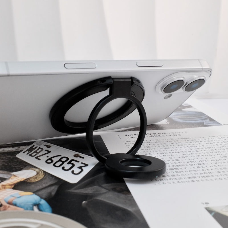 [MagSafe, 360° Rotation, Double-Sided Adsorption] Lightweight Alloy Double-Sided Magnetic Ring Stand