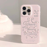 A cute pink iPhone case with the elegant sparkle of ribbons and pearls
