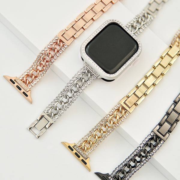 "Sparkly Line" Metal Apple Watch Band 
