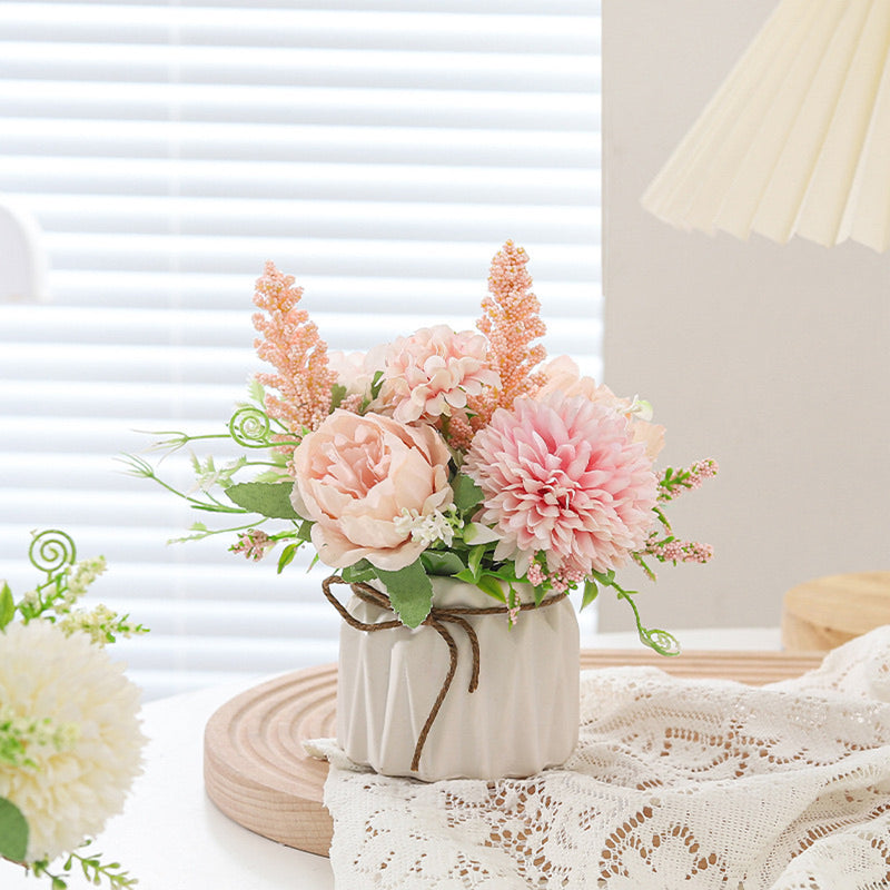 "Unchanging Feelings" Artificial Flowers in a Vase