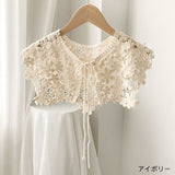 "Wearing Flowers" Floral Cotton Lace Shawl