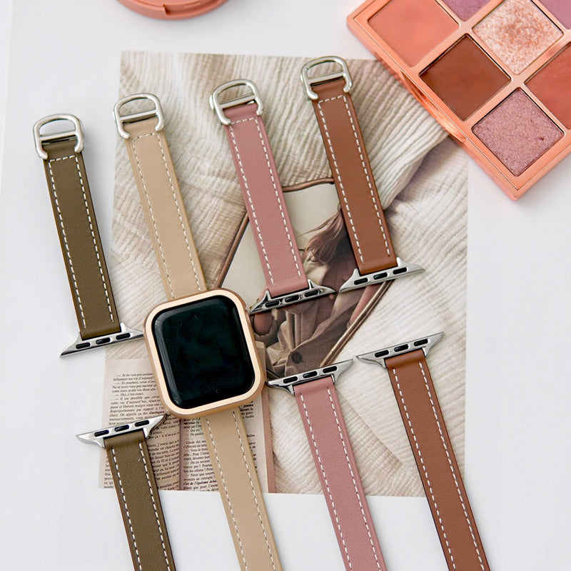 "Autumn Color Stitch" PU Leather Apple Watch Band 