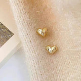 "As is" Gold Heart Earrings