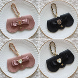 "Lovely Sparkle" Portable Glasses Case with Ribbon
