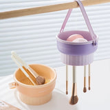 "Brush Hanger" makeup brush cleaner