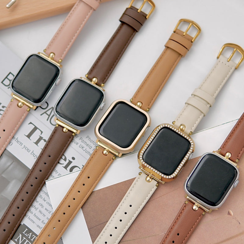 "A breath of fresh air" PU leather Apple Watch band 