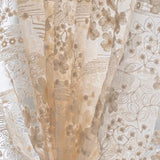 "Flowering" lace curtains