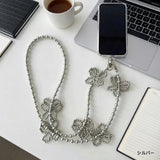 2-Way Handmade-Look Beaded Flower Chain | Simple and Cute Multi-Chain Decorated with Elegant Pearls and Rose Motifs