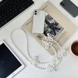 2-Way Handmade-Look Beaded Flower Chain | Simple and Cute Multi-Chain Decorated with Elegant Pearls and Rose Motifs