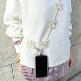 2-Way Handmade-Look Beaded Flower Chain | Simple and Cute Multi-Chain Decorated with Elegant Pearls and Rose Motifs