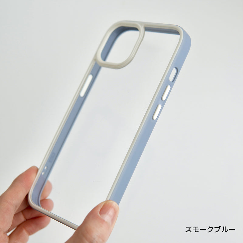 「パステルアレンジ」6色展開パステルiPhoneケース - gaacal gaacal スモークブルー / iPhone 13 gaacal スマホケース 「パステルアレンジ」6色展開パステルiPhoneケース