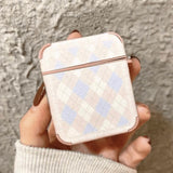 「知的チェック」チャーム付きアーガイルAirPodsケース - gaacal gaacal ピンク / AirPods1/2 gaacal 雑貨 「知的チェック」チャーム付きアーガイルAirPodsケース