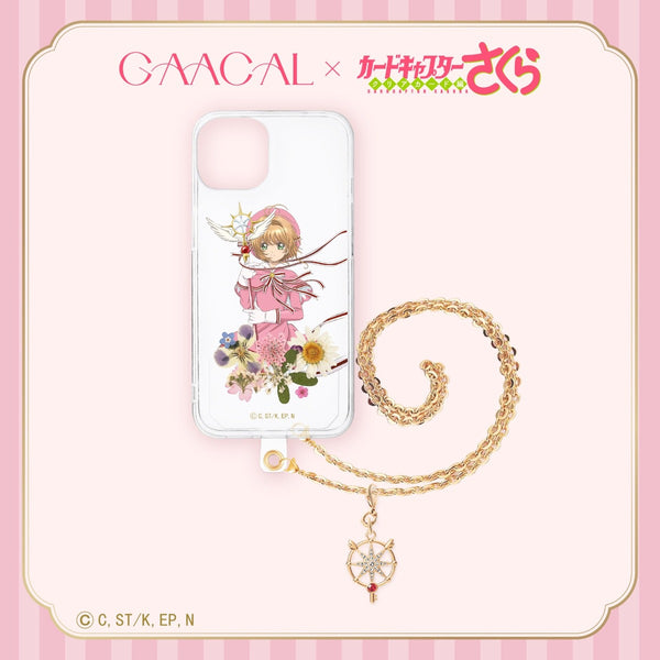 【予約販売】カードキャプターさくら押し花スマホショルダーコスチュームver. - gaacal gaacal gaacal スマホケース 【予約販売】カードキャプターさくら押し花スマホショルダーコスチュームver.