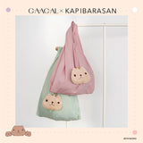 [Now on sale] "Capybara's Walk" Market bag with Capybara stuffed toy