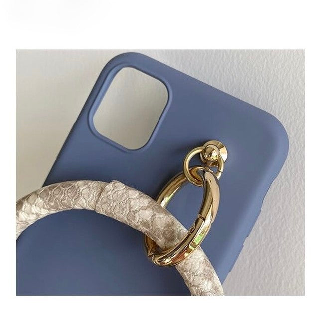 [In stock now] Anti-drop matte iPhone case with snakeskin ring strap 