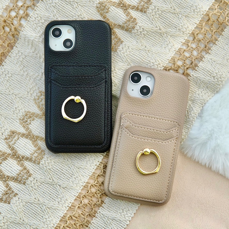 "Everyday functionality" Smartphone case with card holder and ring