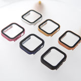 "Right-angle frame" tempered glass integrated full-body protective Apple Watch case