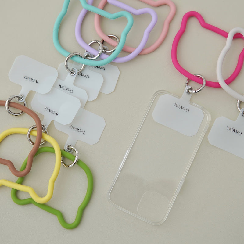 "Everyday, cat and me" cat-shaped smartphone strap