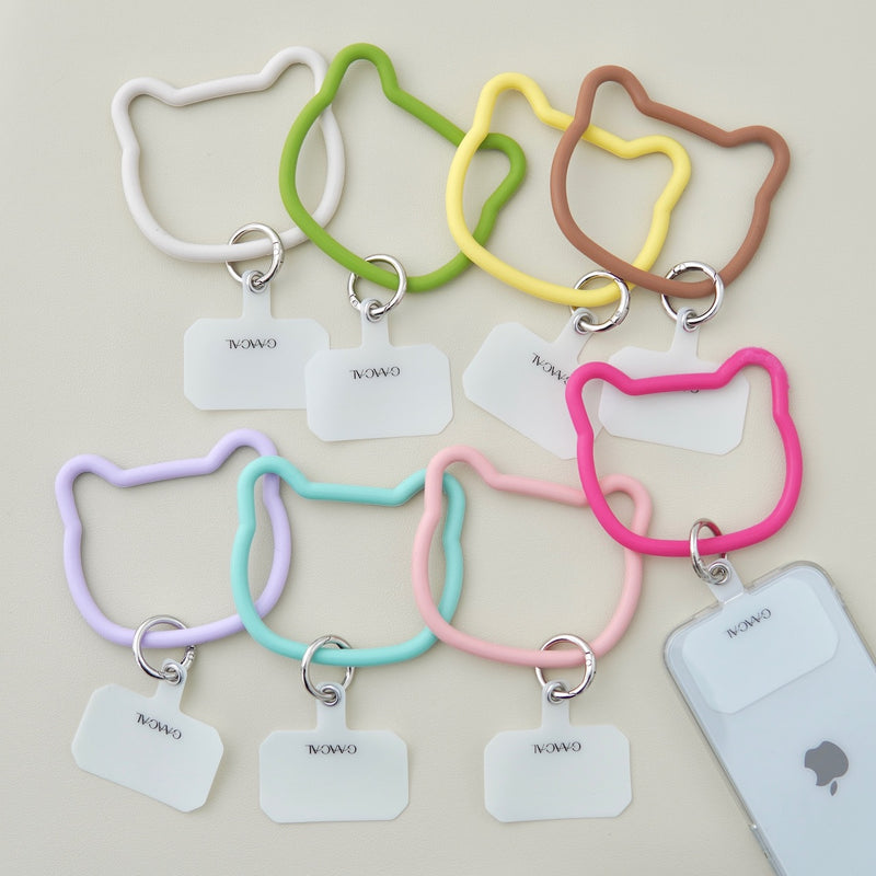 "Everyday, cat and me" cat-shaped smartphone strap