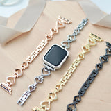 "Morning Dew on the Heart" Metal Apple Watch Band 