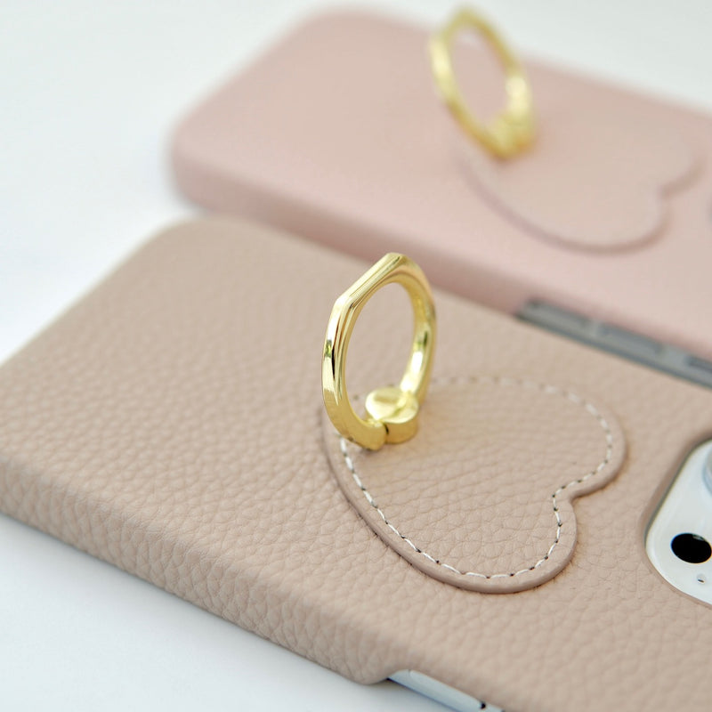 "Peek-a-boo Heart" Smartphone case with drop prevention ring