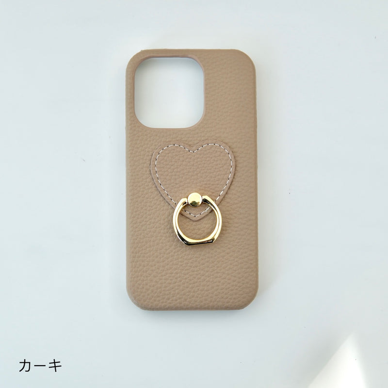 "Peek-a-boo Heart" Smartphone case with drop prevention ring