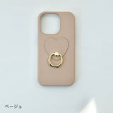 "Peek-a-boo Heart" Smartphone case with drop prevention ring