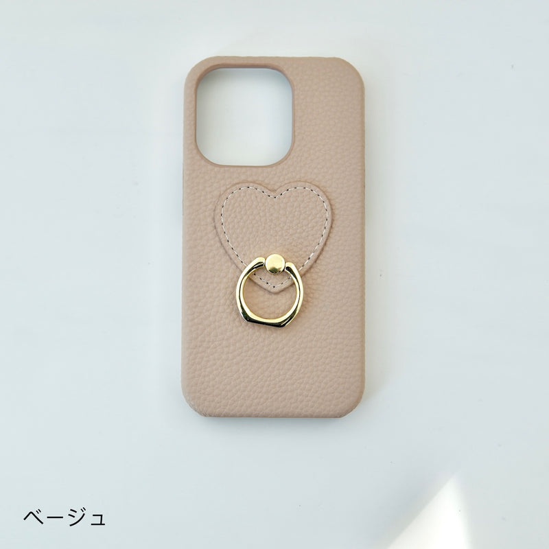 "Peek-a-boo Heart" Smartphone case with drop prevention ring