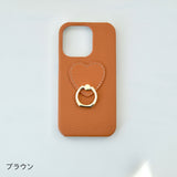 "Peek-a-boo Heart" Smartphone case with drop prevention ring