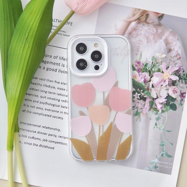"Overflowing Kindness" Tulip Pattern Smartphone Case
